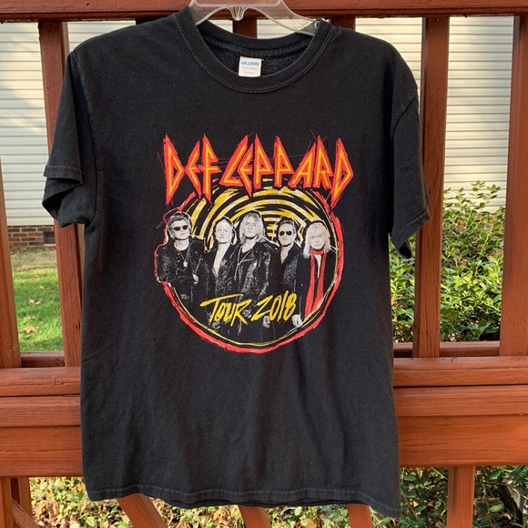 Def Leppard 2018 Dark Black Tour Tee, M - Picture 1 of 8